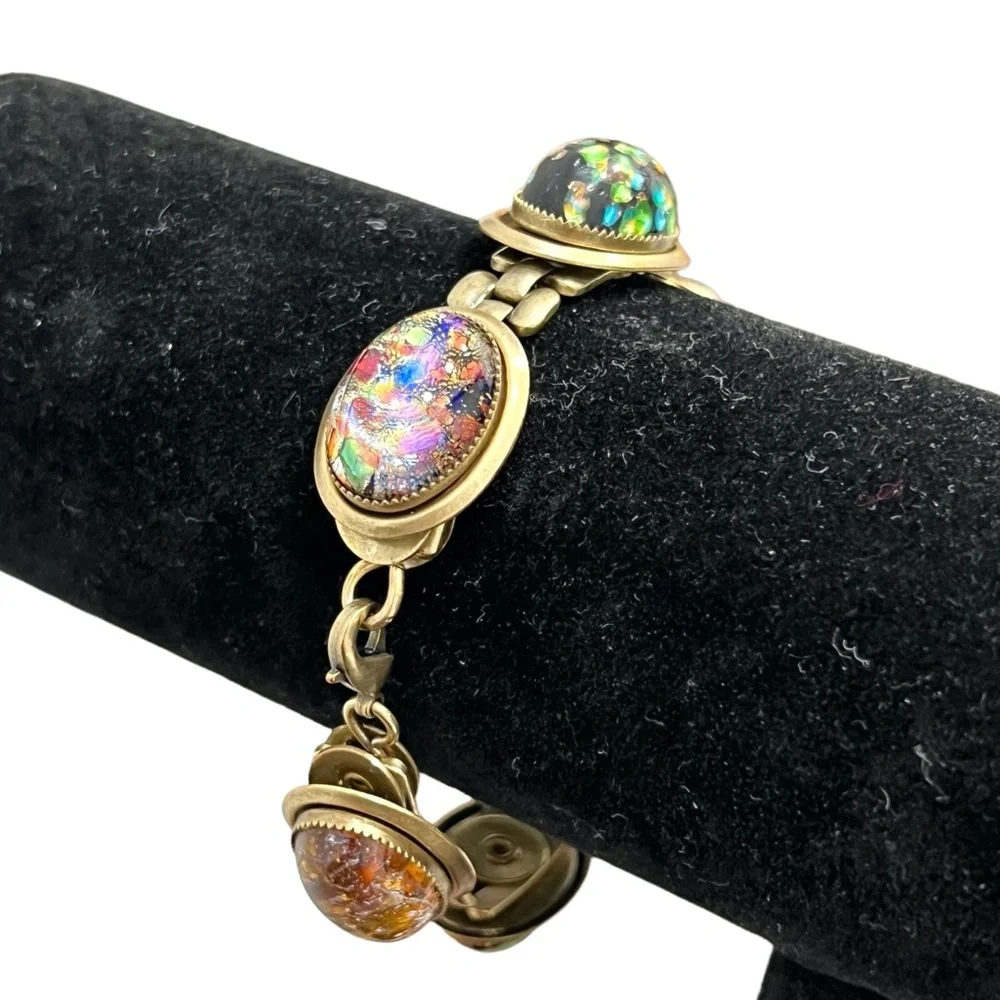MULTI COLOR CONFETTI ACRYLIC LINK BRACELET